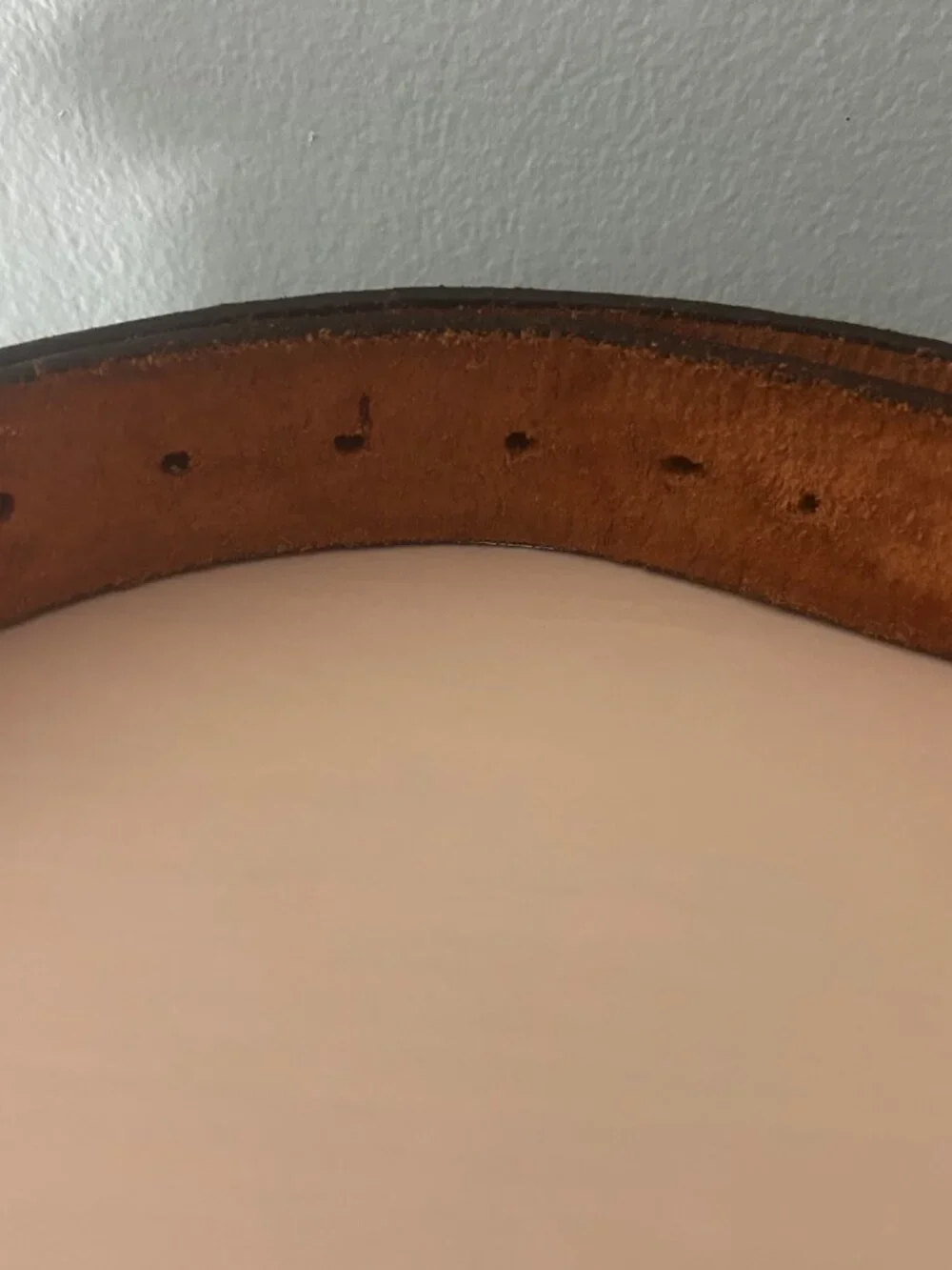 Vintage Woodland Deer Scene Belt Brown Rustic Nature Cottagecore Embossed 1.5